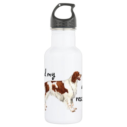 Rescue Irish Red and White Setter Stainless Steel Water Bottle