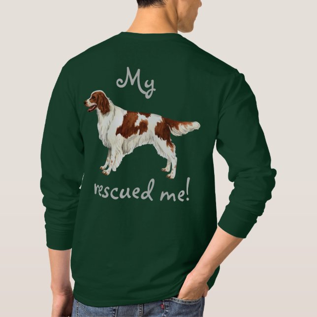 Rescue Irish Red and White Setter T-Shirt (Back)