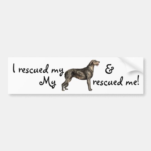 Rescue Irish Wolfhound Bumper Sticker