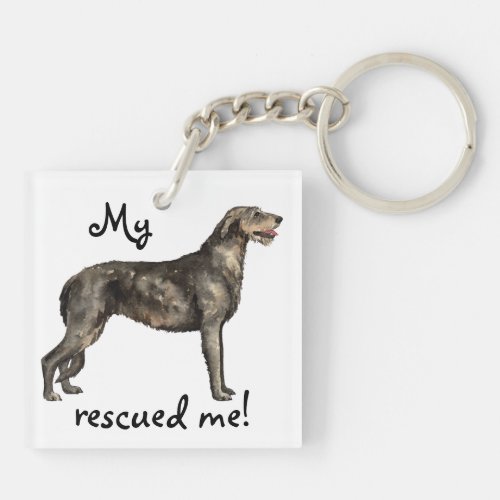 Rescue Irish Wolfhound Keychain