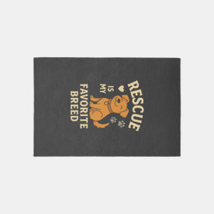 Rescue Is My Favorite Breed Rug