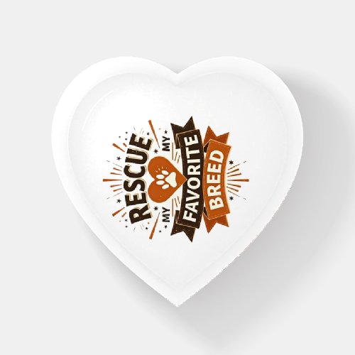 Rescue Is My Favorite Breed Vintage Dog Adoption P Paperweight