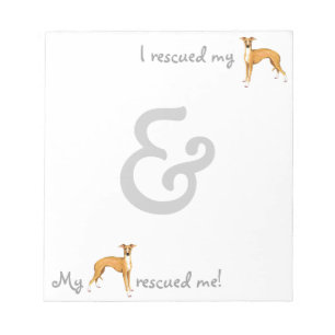 Rescue Italian Greyhound Notepad