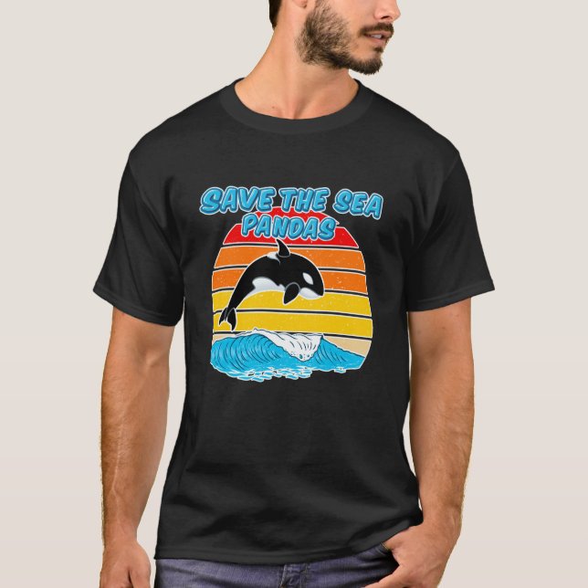 Rescue Killer Whale Orcas Save The Sea Pandas Mari T-Shirt (Front)