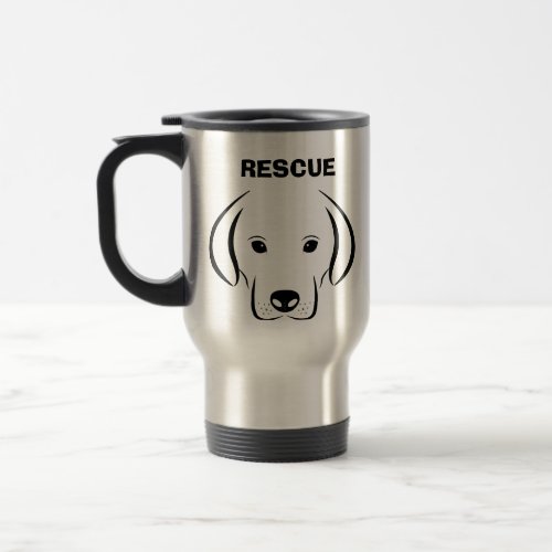 Rescue love adopt a pitbull travel mug