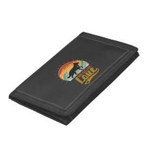 Rescue Love Dog Retro Sunset Trees Tri-fold Wallet
