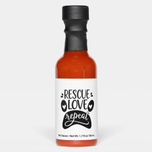 Rescue Love Repeat Dog Paw Tee Hot Sauces