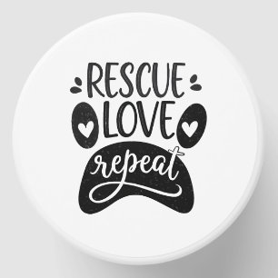 Rescue Love Repeat Dog Paw Tee Mini Candle Favors
