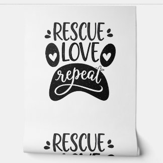 Rescue Love Repeat Dog Paw Tee Wallpaper