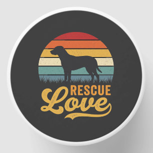 Rescue Love Retro Dog Sunset_1 Mini Candle Favors
