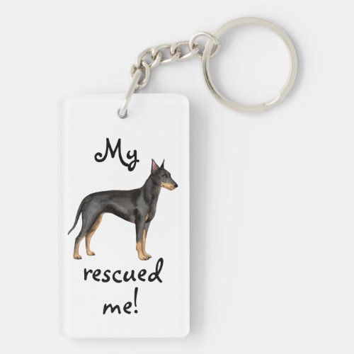 Rescue Manchester Terrier Keychain