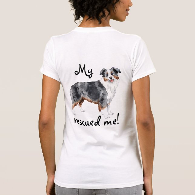 Rescue Miniature American Shepherd T-Shirt (Back)