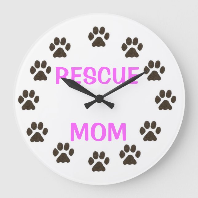 RESCUE MOM LARGE CLOCK (Front)