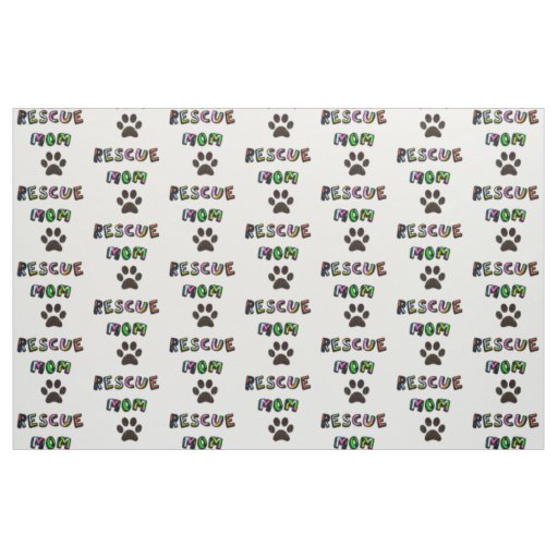 Rescue Mom Retro Design Fabric