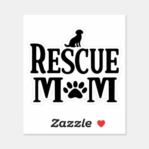 Rescue Mom Simple Sticker