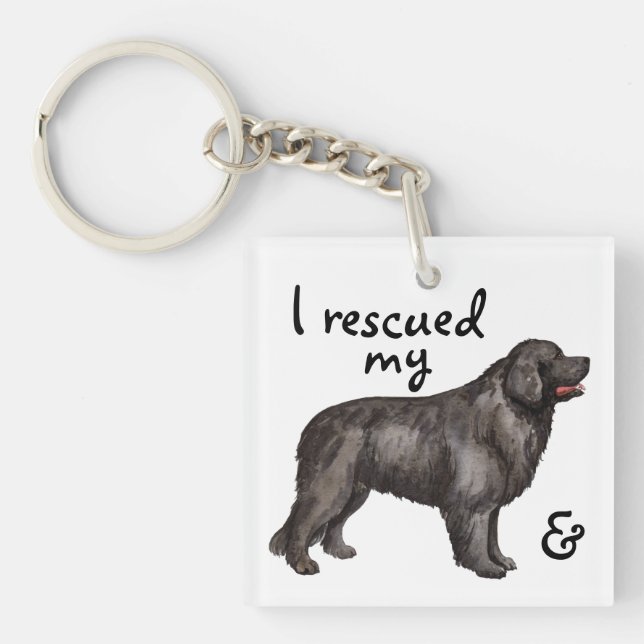 Rescue Newfoundland Keychain (Front)