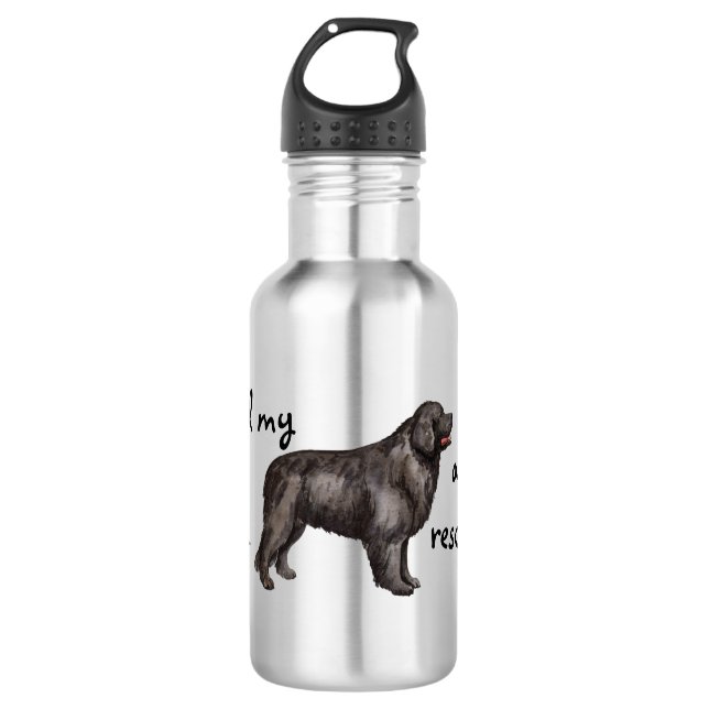 Rescue Newfoundland Stainless Steel Water Bottle (Front)