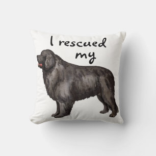 Rescue Newfoundland Throw Pillow
