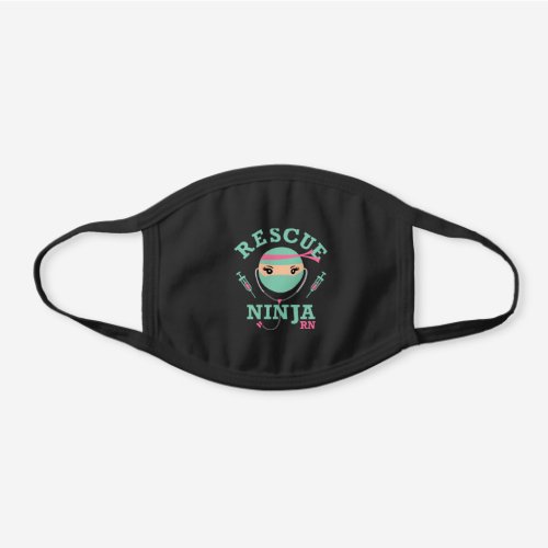 Rescue Ninja RN Black Cotton Face Mask