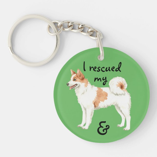Rescue Norrbottenspets Keychain (Front)