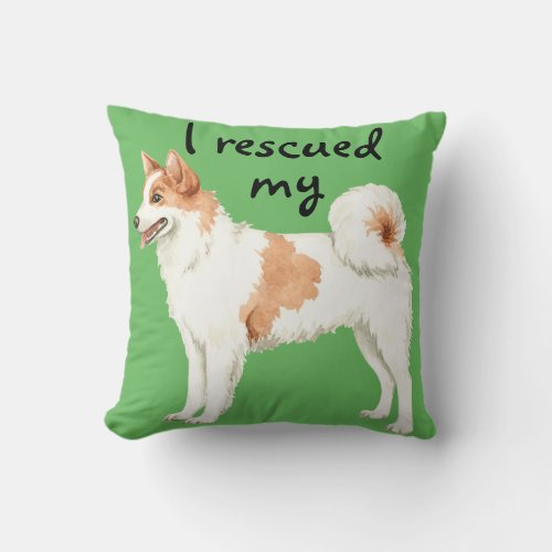 Rescue Norrbottenspets Throw Pillow