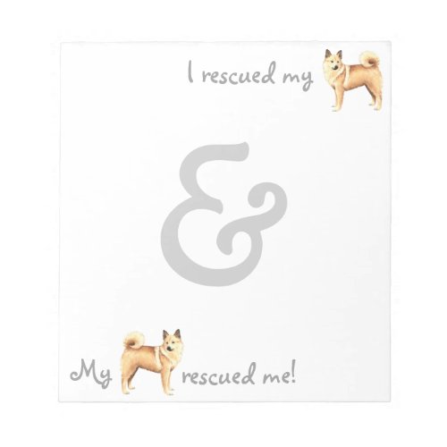 Rescue Norwegian Buhund Notepad