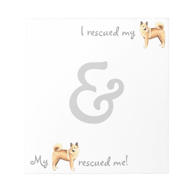 Rescue Norwegian Buhund Notepad (Front)