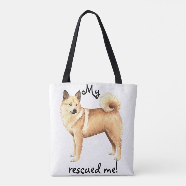Rescue Norwegian Buhund Tote Bag (Back)