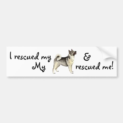 Rescue Norwegian Elkhound Bumper Sticker