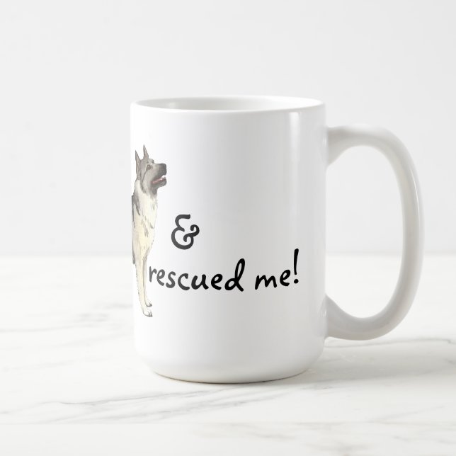 Rescue Norwegian Elkhound Coffee Mug (Right)