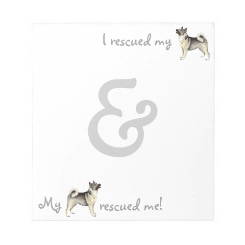 Rescue Norwegian Elkhound Notepad