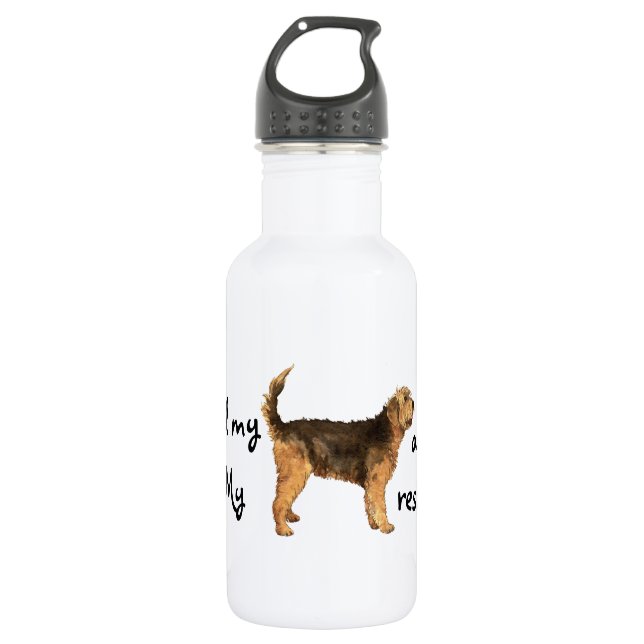 Rescue Otterhound Water Bottle (Front)
