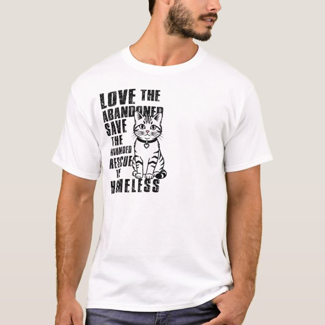 RESCUE PET PRINT, RESCUE CAT PRINT, RESCUE ANIMAL  T-Shirt (Front)