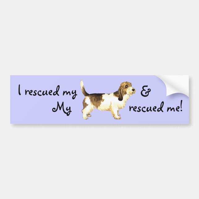 Rescue Petit Basset Griffon Vendéen Bumper Sticker (Front)