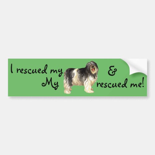 Rescue Polish Lowland Sheepdog Bumper Sticker