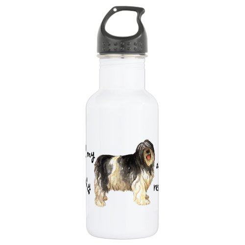 Rescue Polish Lowland Sheepdog Stainless Steel Water Bottle