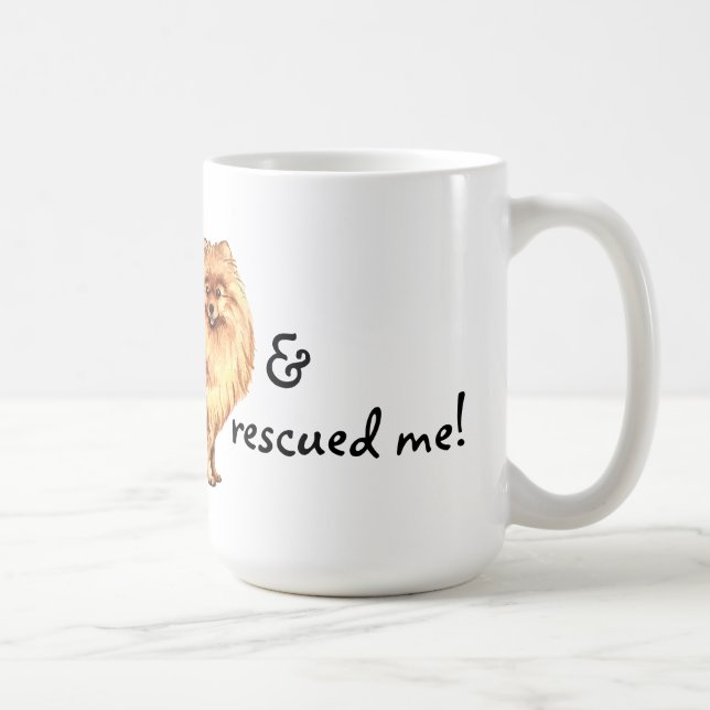 Rescue Pomeranian Coffee Mug (Right)