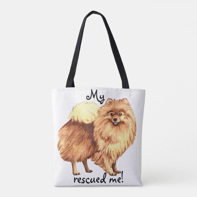 Rescue Pomeranian Tote Bag (Back)