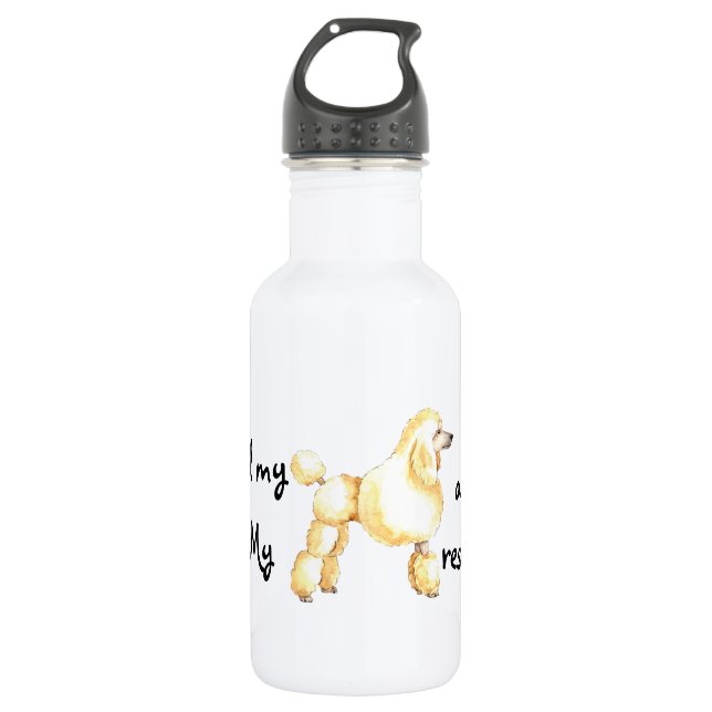 Rescue Poodle Water Bottle (Front)