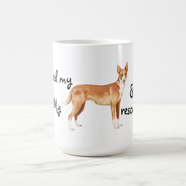 Rescue Portuguese Podengo Coffee Mug (Center)