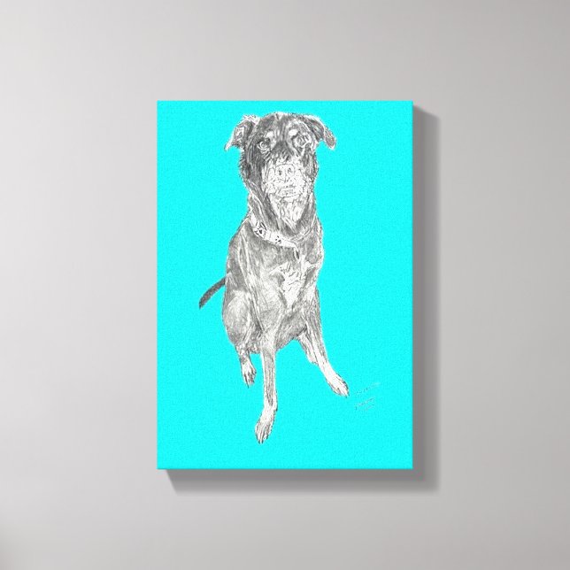 Rescue Pup Canvas Print (Front)