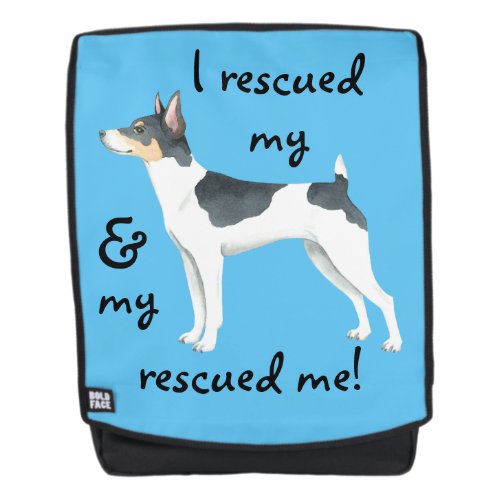 Rescue Rat Terrier Backpack