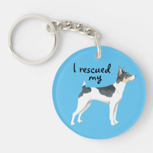 Rescue Rat Terrier Keychain