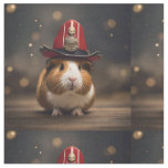 Rescue Ready: Guinea Pig in a Fireman&#39;s Hat, Fabric