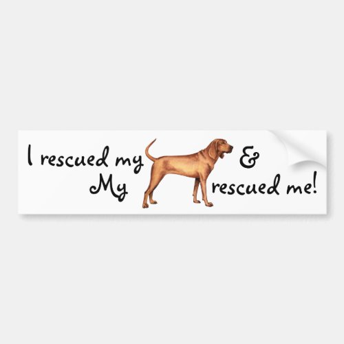 Rescue Redbone Coonhound Bumper Sticker