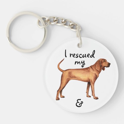 Rescue Redbone Coonhound Keychain