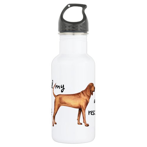 Rescue Redbone Coonhound Stainless Steel Water Bottle