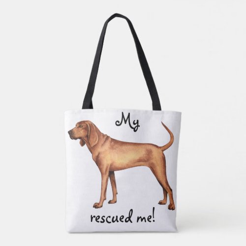 Rescue Redbone Coonhound Tote Bag