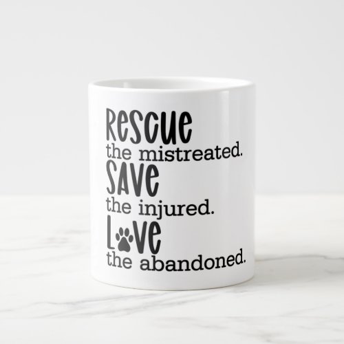 Rescue Save Love Animal Abuse Coffee Mug