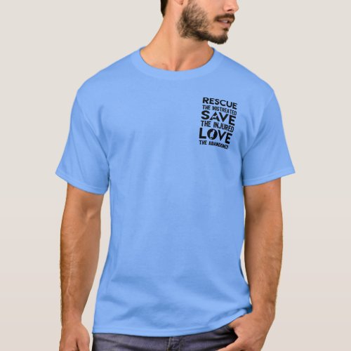 Rescue Save Love Animal Rescue Dog Lover Cat  T_Shirt